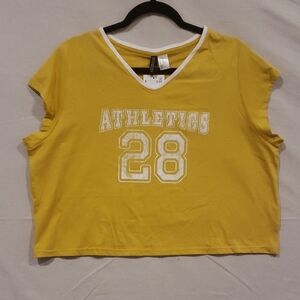 H&M Yellow Athletics Crop Top